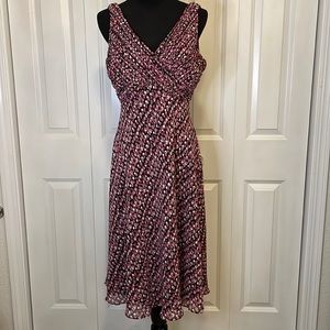 Jones Wear Sleeveless Black Pink Dress Size 10